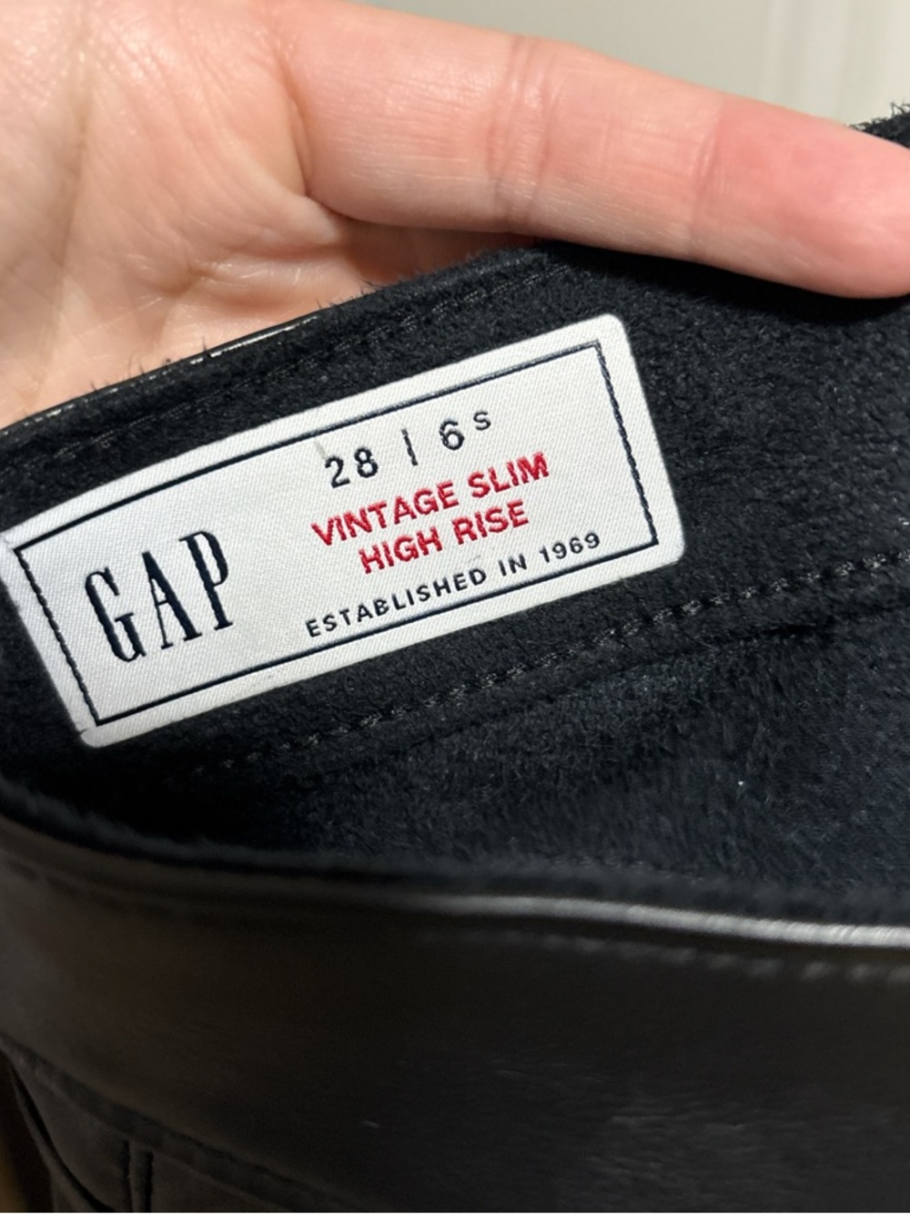 GAP Black Faux Leather Straight-Leg Pants - Picture 5 of 5